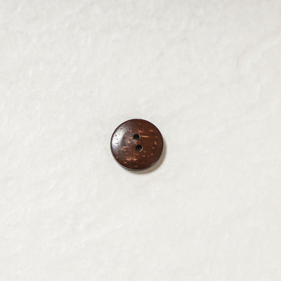 Hand Carved Coconut Shell Clothing Button (Single Piece)