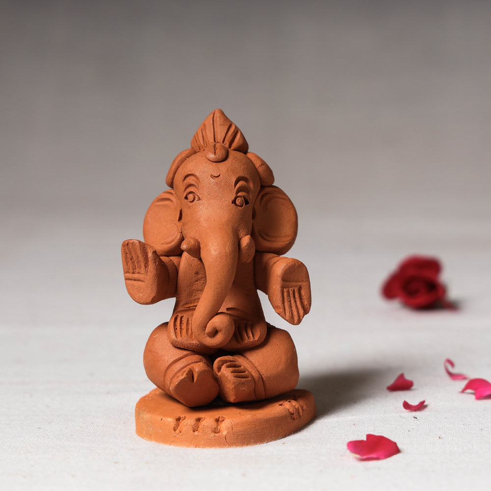 Ganesha - Handmade Tarracotta God Idol (3.5 in)