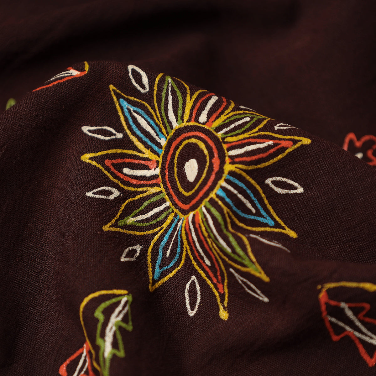 Traditional Rogan Art Hand Painted Batik Cotton Stole