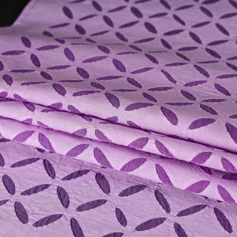 Applique Cutwork Cotton Table Runner (42 x 13 in)