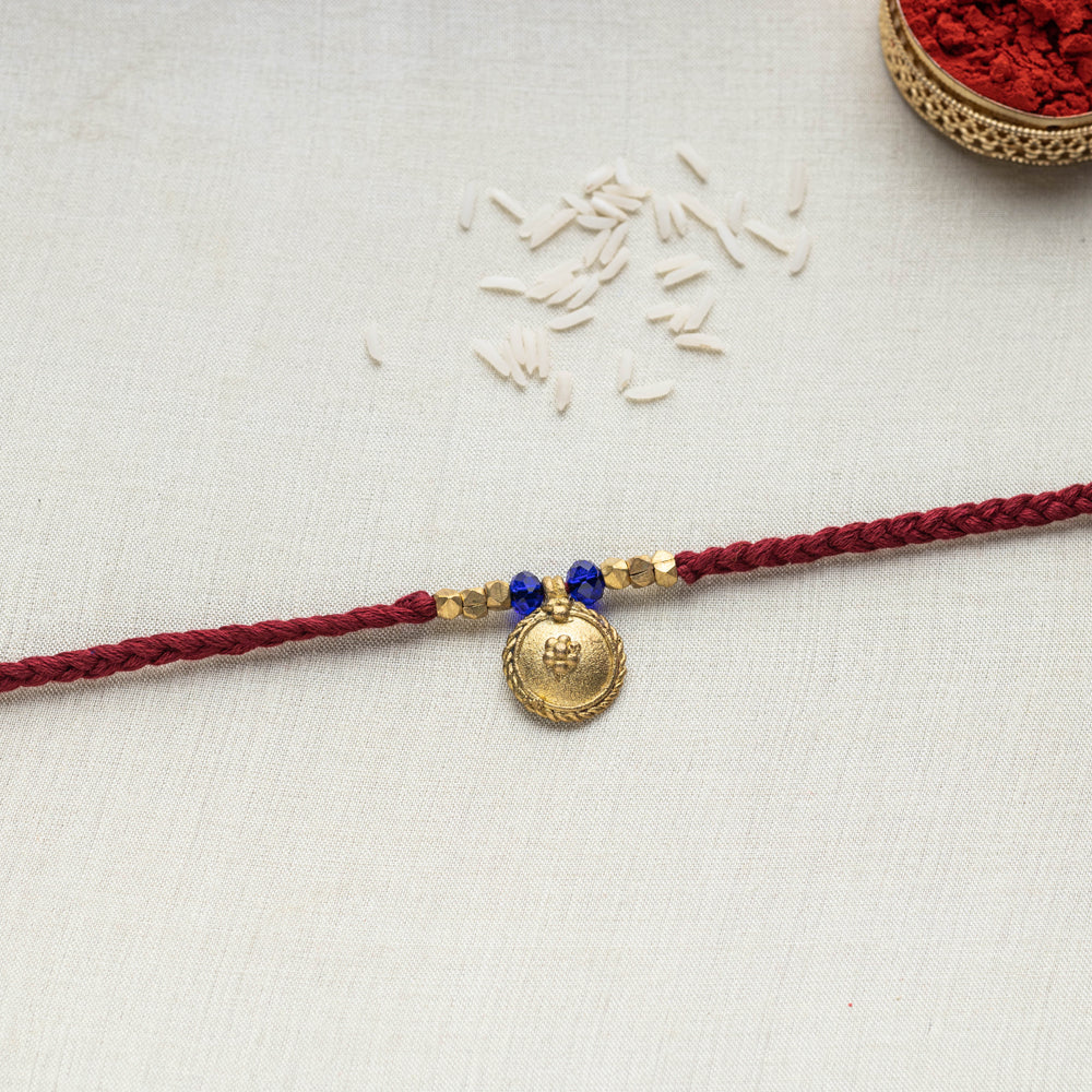 Tribal Dokra Craft Brass &amp; Threadwork Rakhi
