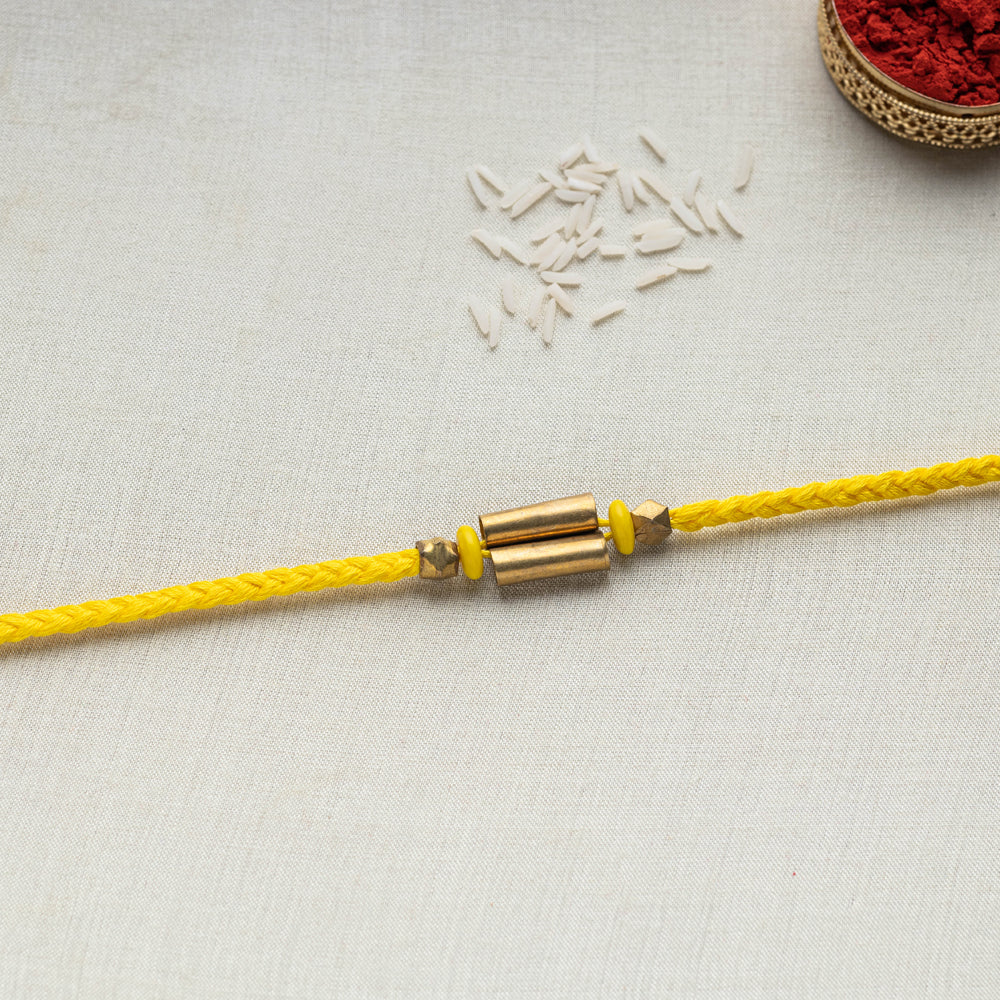 Tribal Dokra Craft Brass &amp; Threadwork Rakhi