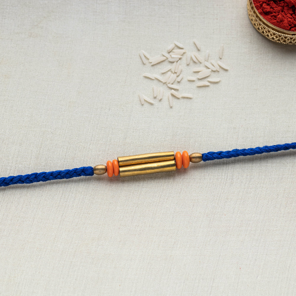 Tribal Dokra Craft Brass &amp; Threadwork Rakhi