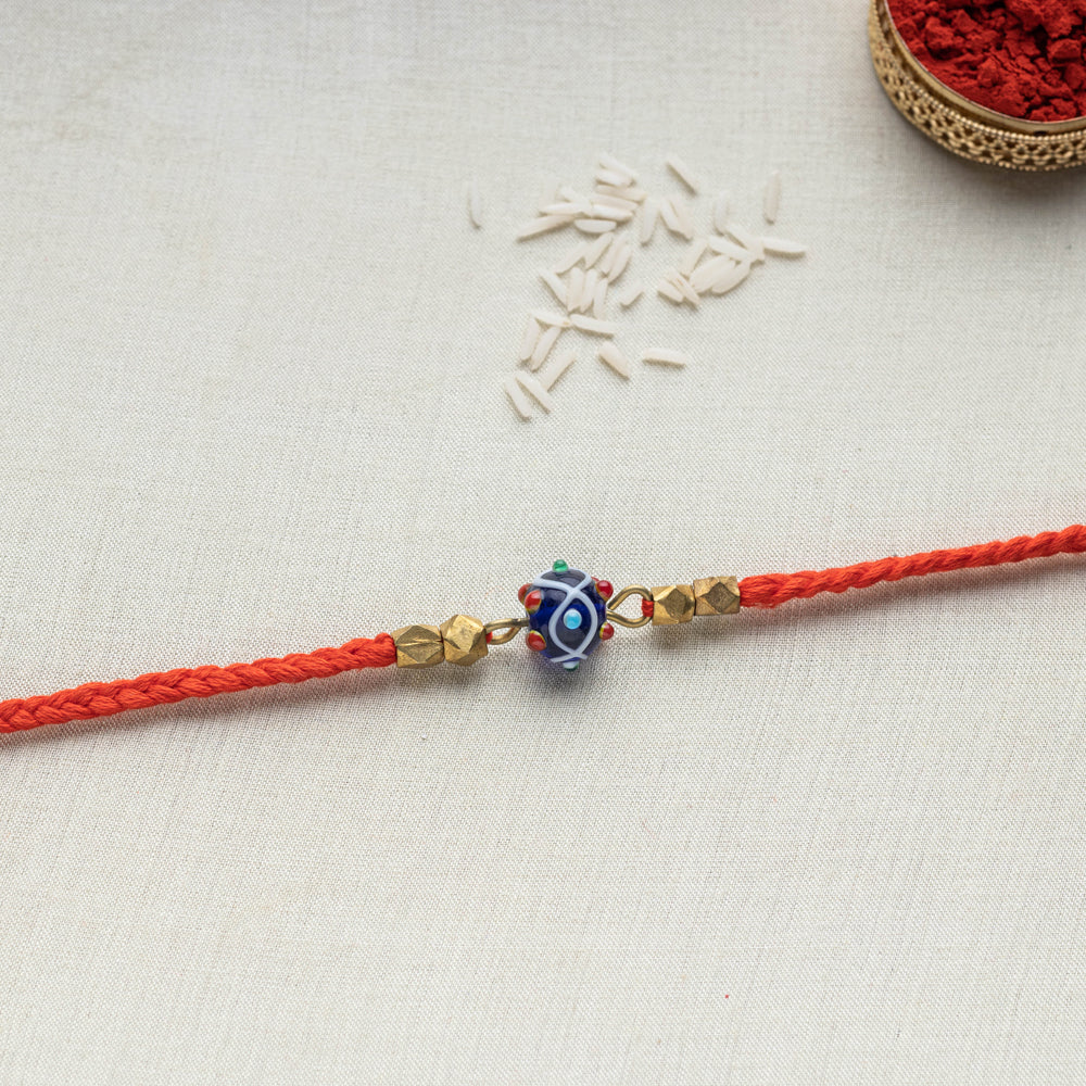 Tribal Dokra Craft Brass &amp; Threadwork Rakhi