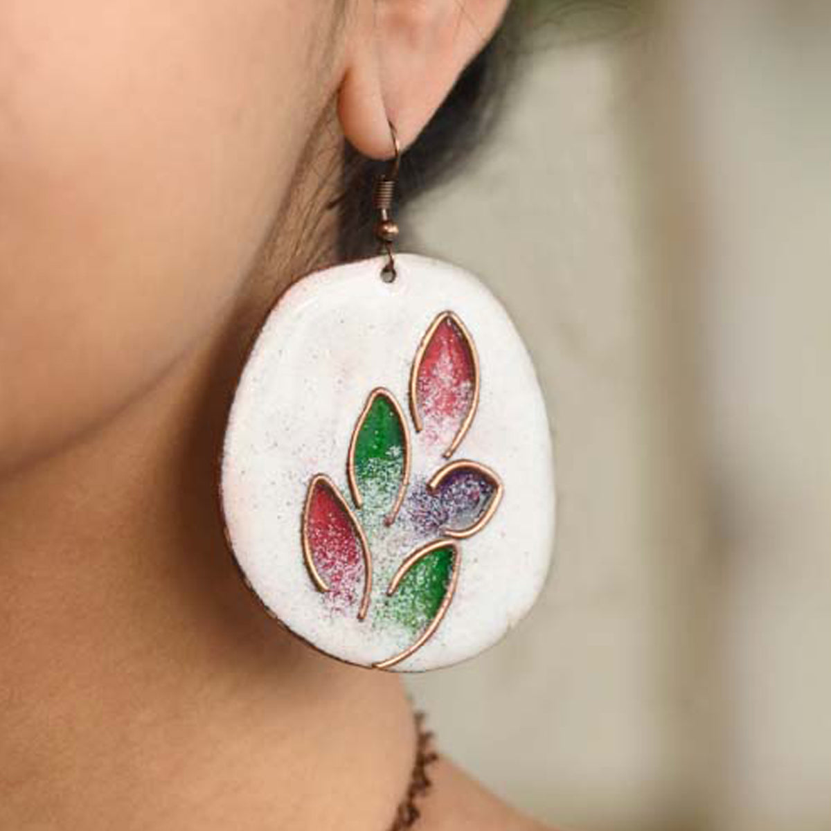 Teejh Shrijita White Gold Enamel Earrings Buy Teejh Shrijita White Gold Enamel  Earrings Online at Best Price in India  Nykaa