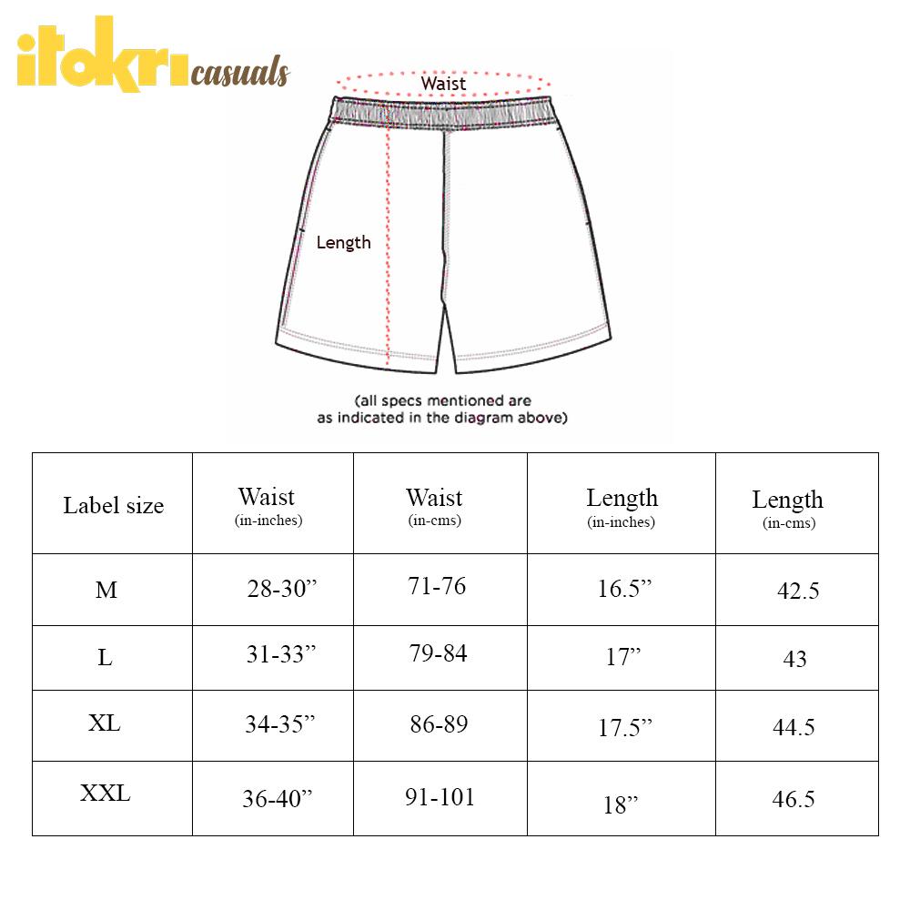 iTokri Casuals - Indigo Block Print Cotton Unisex Boxer/Shorts