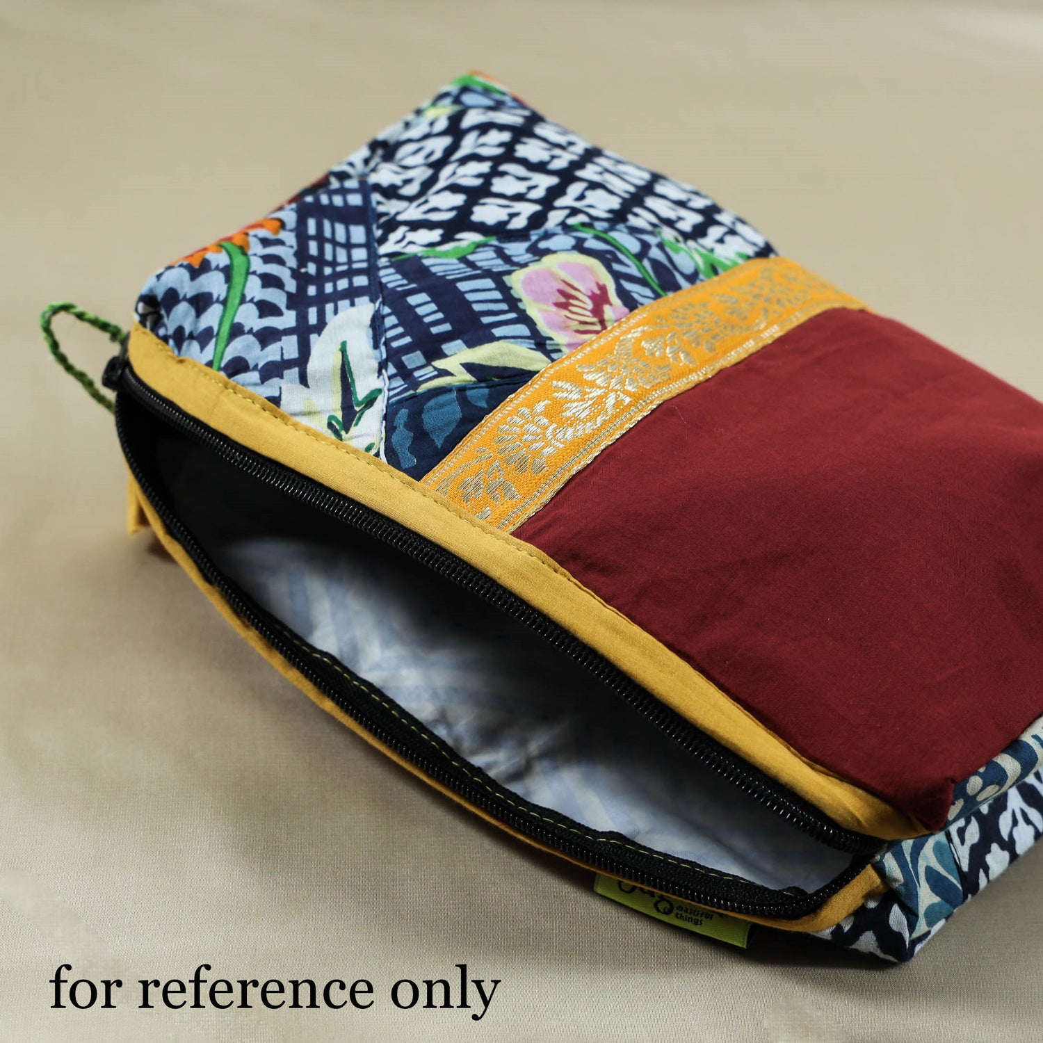 Patchwork Small Cosmetic/Toilet Pouch by Jugaad