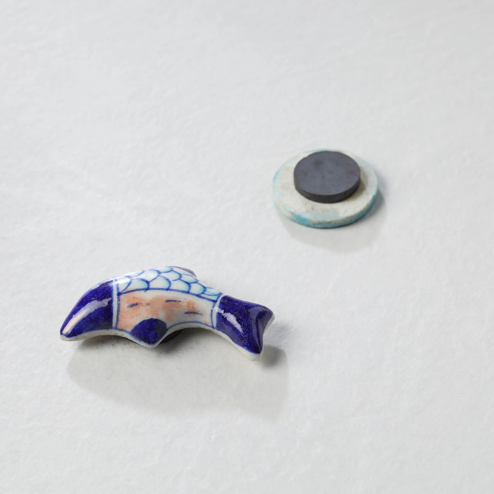 Original Blue Pottery Ceramic Tile Fridge Magnet