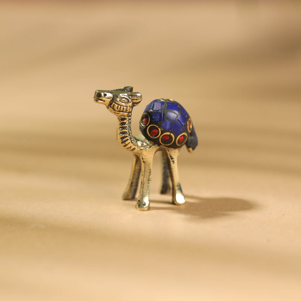 Stone Work White Metal Camel Incense Stick Holder / Decor Item