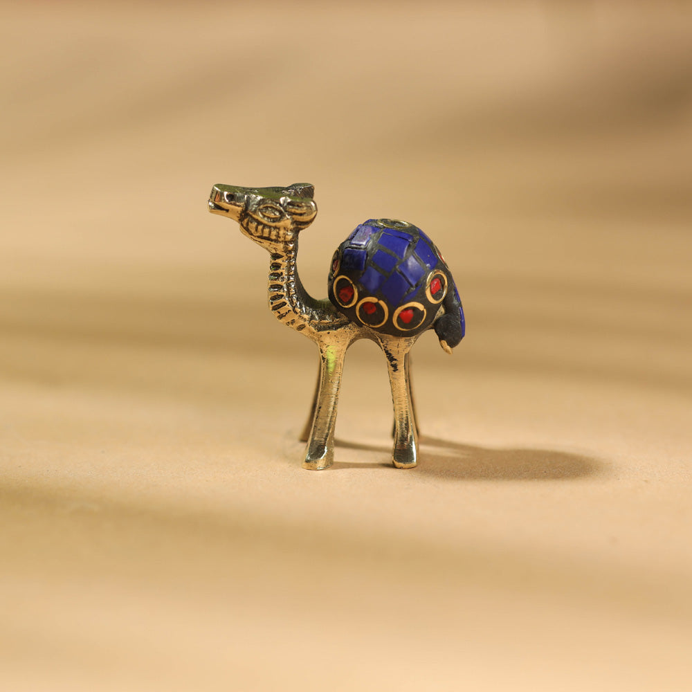 Stone Work White Metal Camel Incense Stick Holder / Decor Item