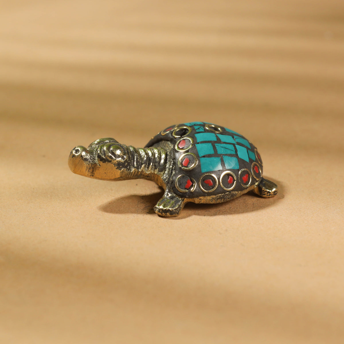 Stone Work White Metal Tortoise Incense Stick Holder / Decor Item