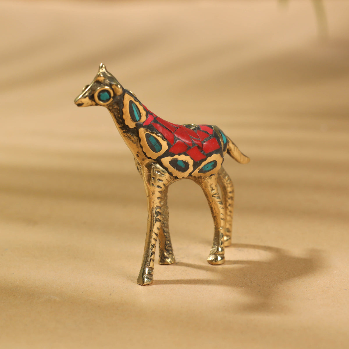 Stone Work White Metal Giraffe Incense Stick Holder / Decor Item