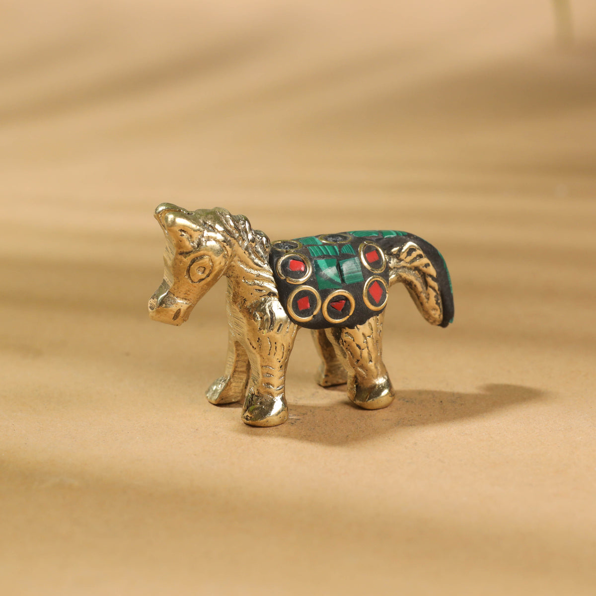 Stone Work White Metal Horse Incense Stick Holder / Decor Item