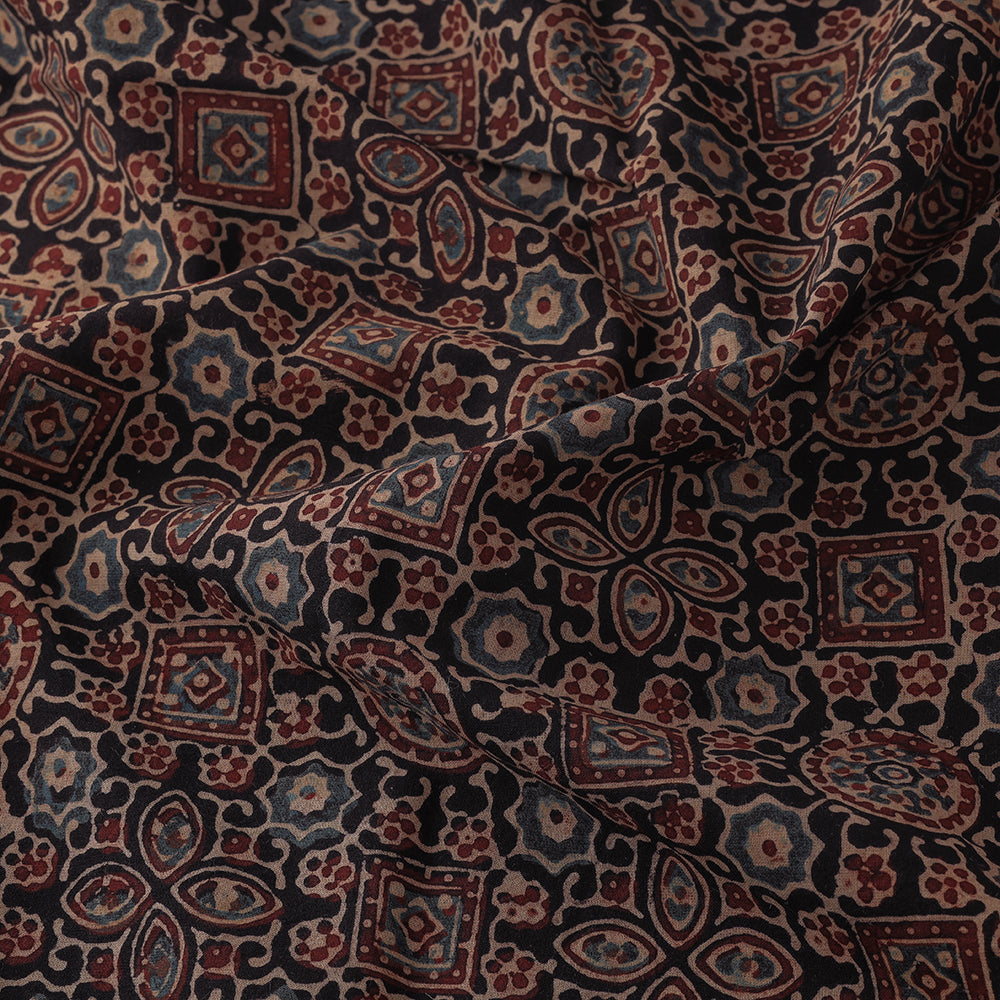 Ajrakh Hand Block Printed Cotton Fabric
