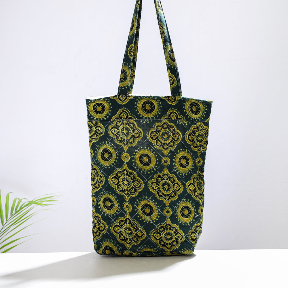 Handcrafted Quilted Ajrakh Print Shoulder Bag