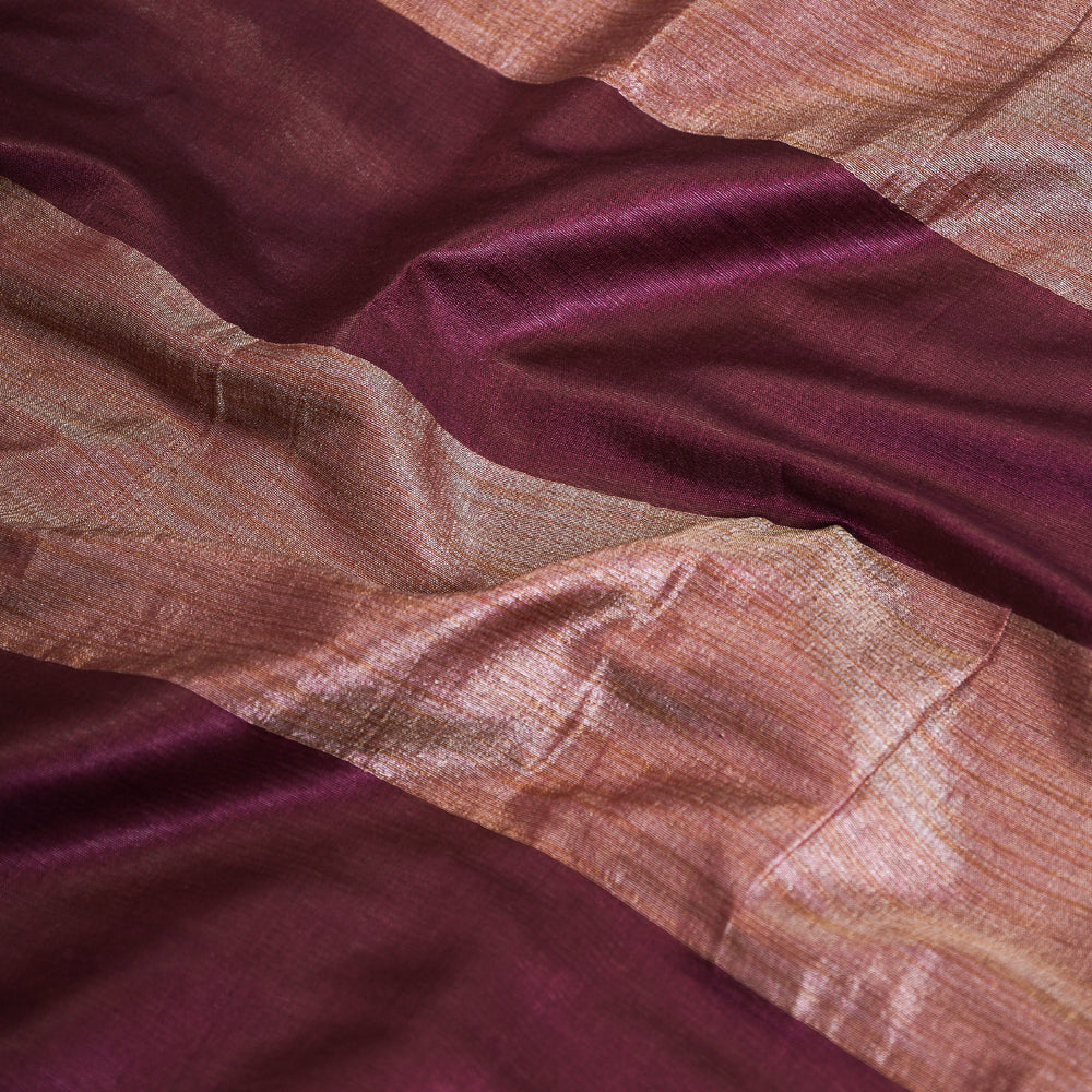 Mulberry Silk Handloom Saree With Tassels