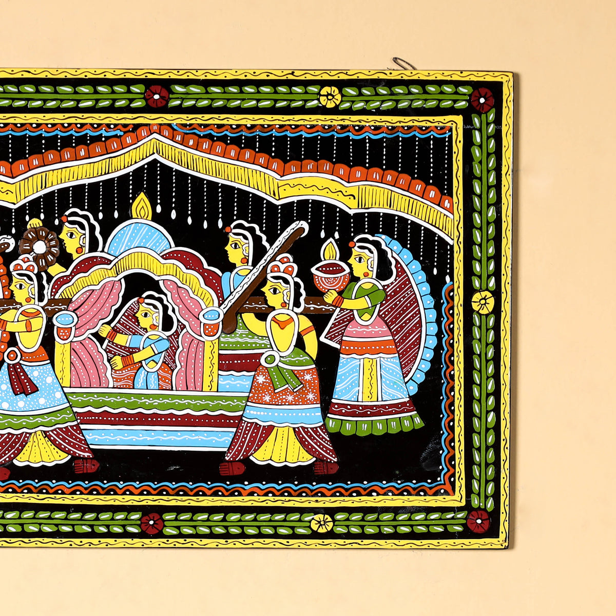 Tikuli Art Handpainted Wooden Wall Hanging (8 x 12 in)