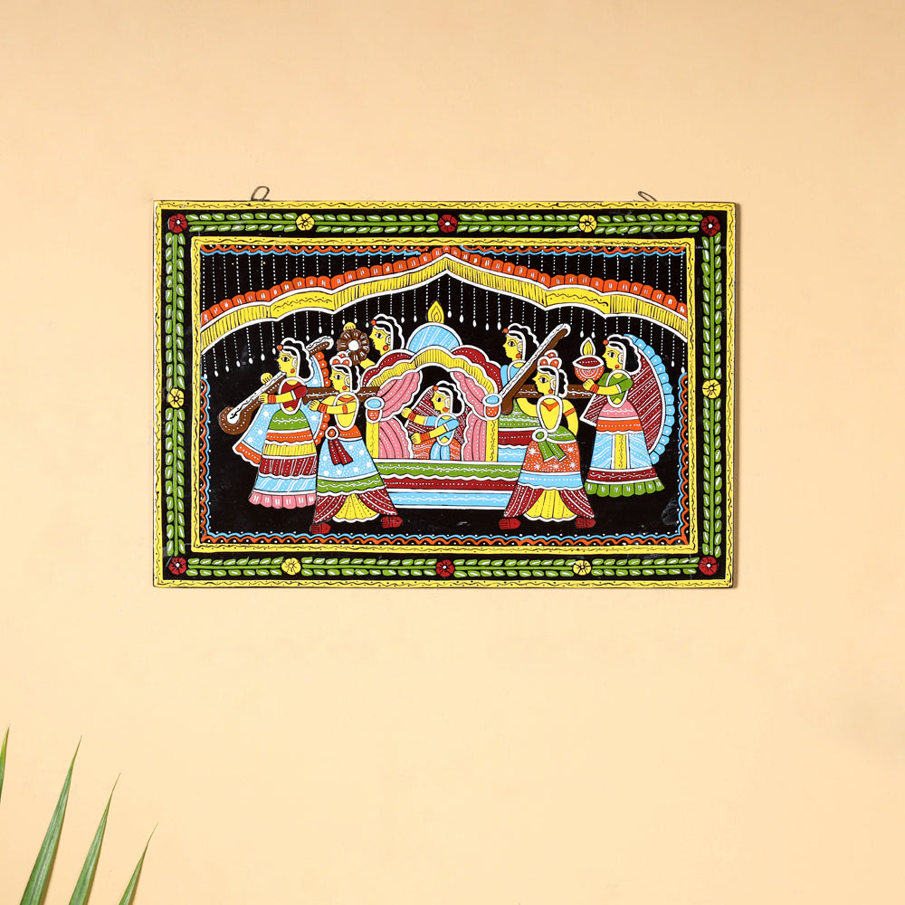 Tikuli Art Handpainted Wooden Wall Hanging (8 x 12 in)