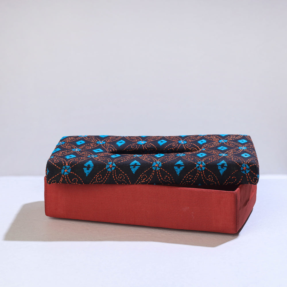 Bengal Kantha Work Handcrafted Tissue Box