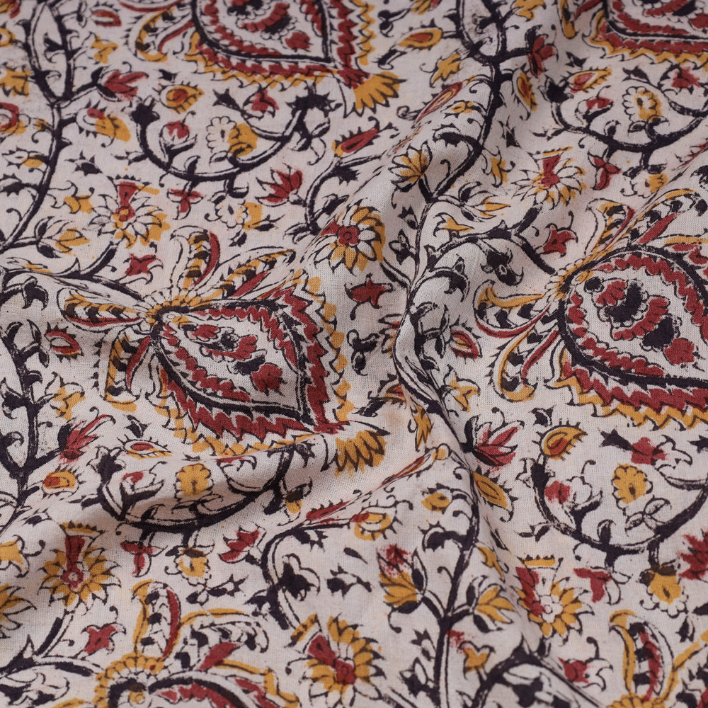 Kalamkari Hand Block Printed Cotton Fabric