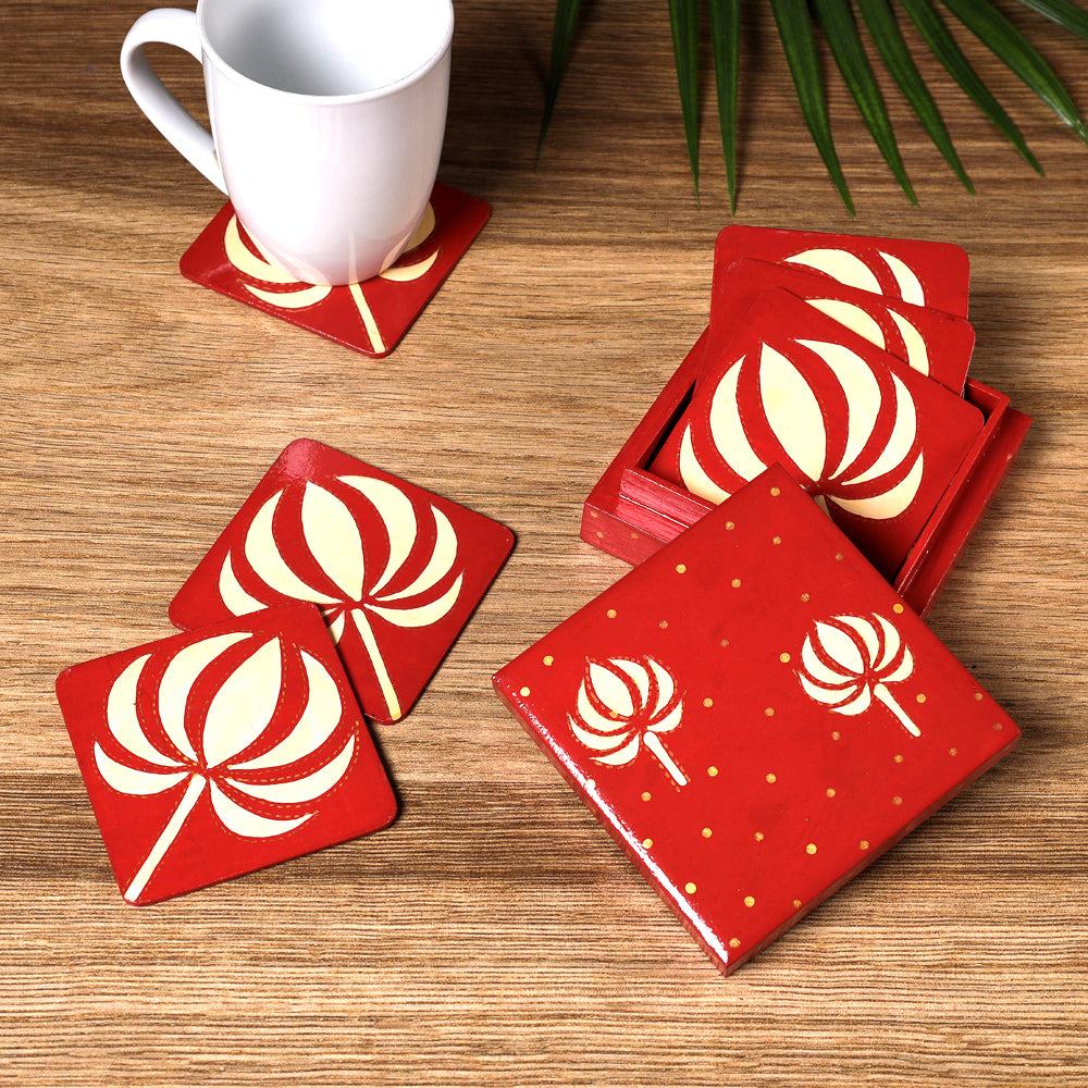 Handmade Papier Mache Coasters (Set of 6)