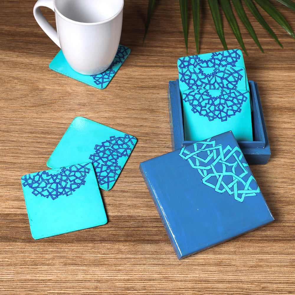 Handmade Papier Mache Coasters (Set of 6)