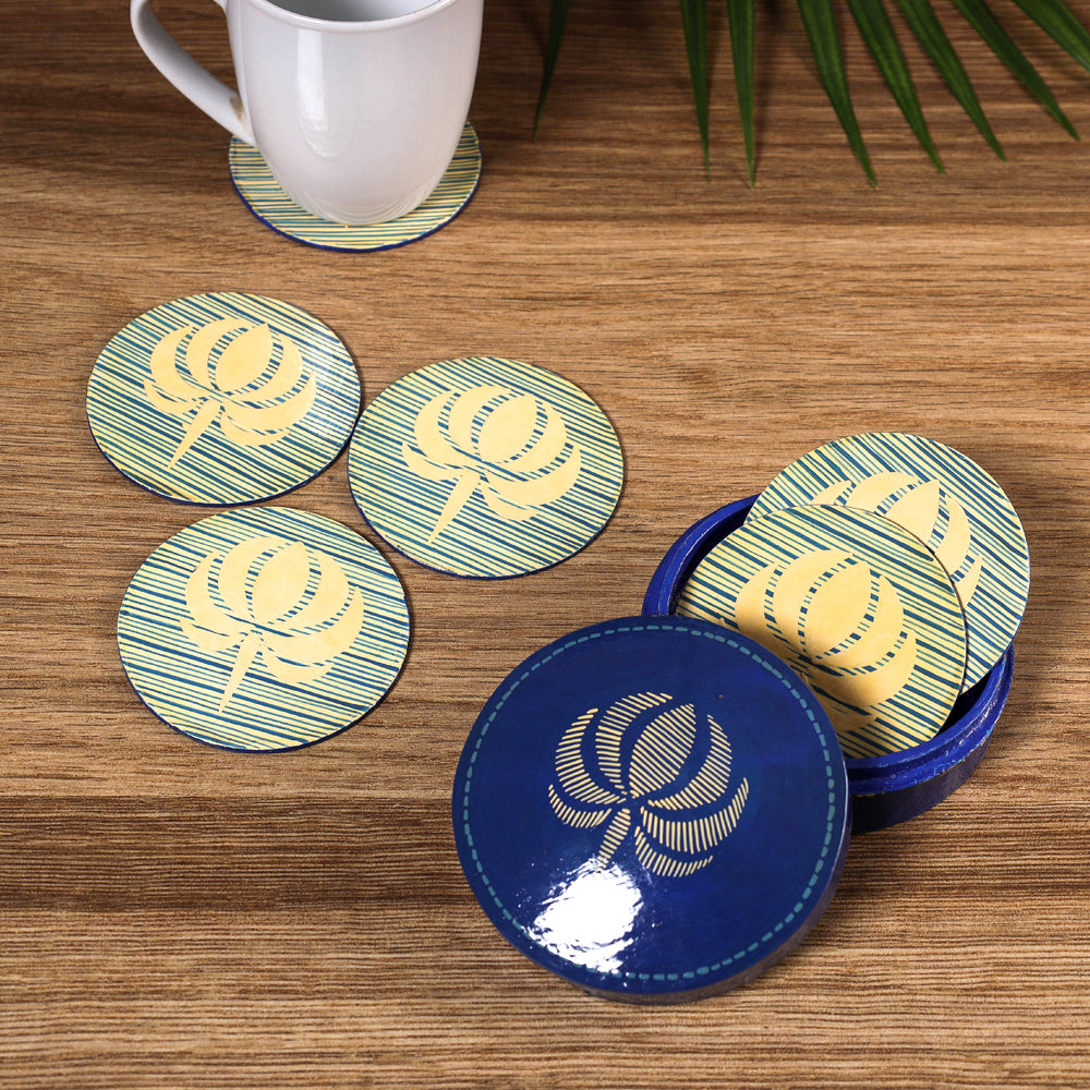 Handmade Papier Mache Coasters (Set of 6)