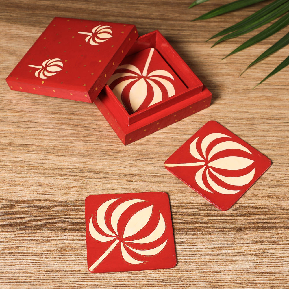 Handmade Papier Mache Coasters (Set of 6)