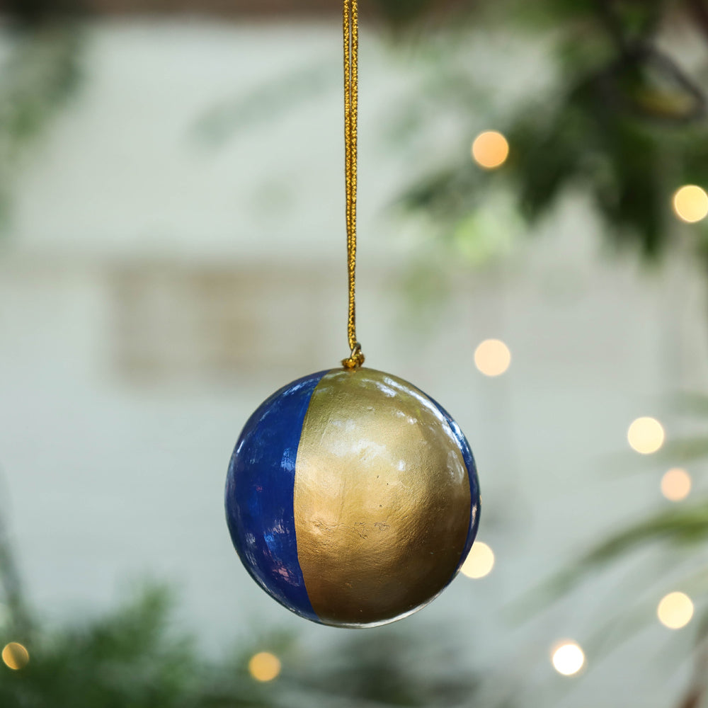Christmas Ball - Handmade Papier Mache Christmas Ornament