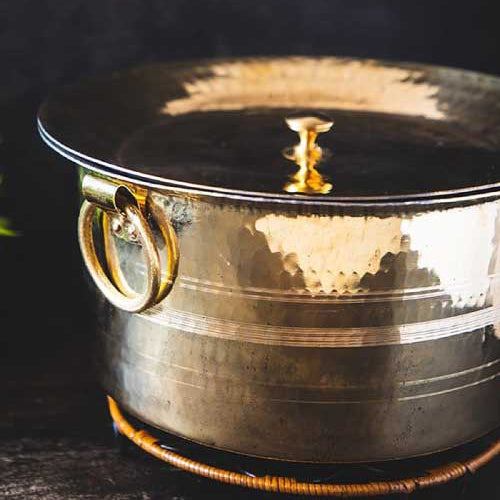 P-TAL Thathera Hand-hammered Brass Patila/Topia (3L)