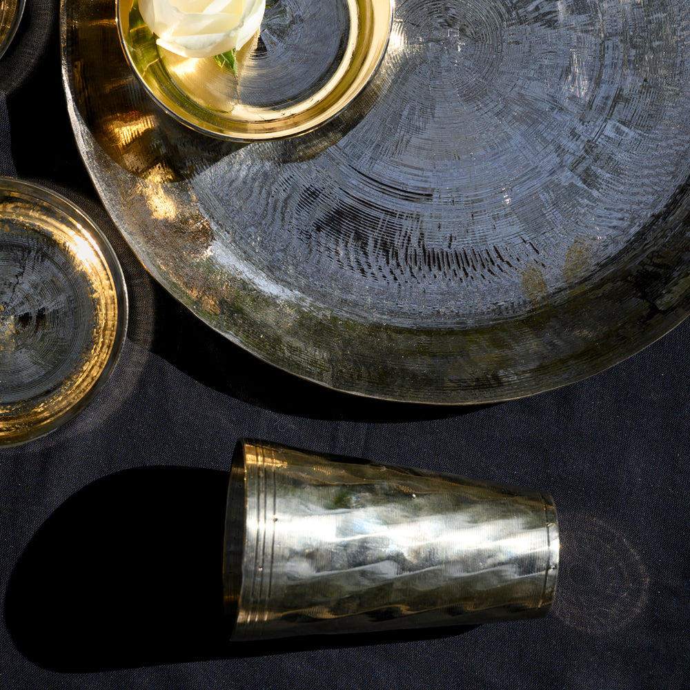 P-TAL Thathera Hand-hammered Kansa Thaali (10.5&quot;)
