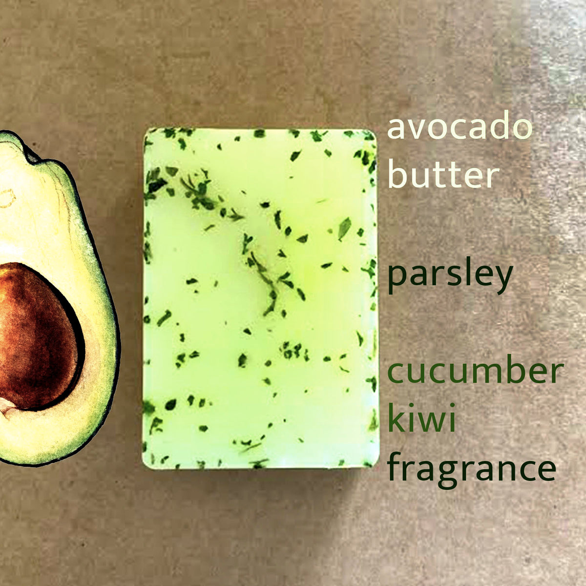 Avocado &amp; Cucumber - Handmade Boho Artisanal Soap
