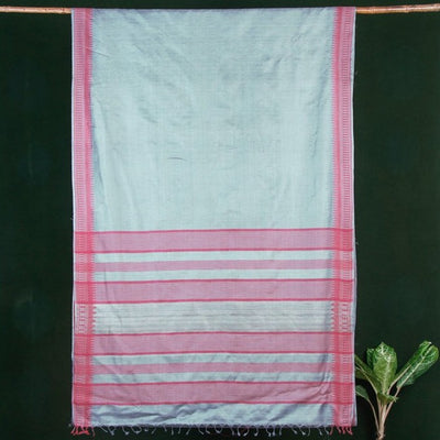 Traditional Vidarbha Pure Tussar Silk Handloom Saree with Woven Border