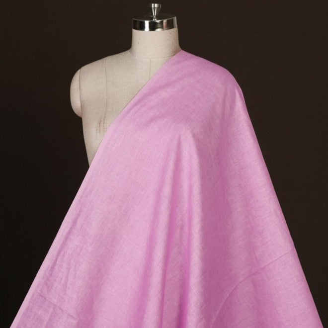 Light Pink - Handwoven Pure Linen Fabric from Bhagalpur