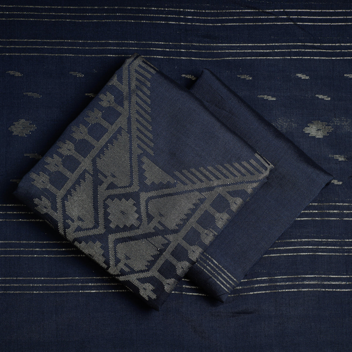 3pc Phulia Jamdani Weaving Handloom Cotton Suit Material Set