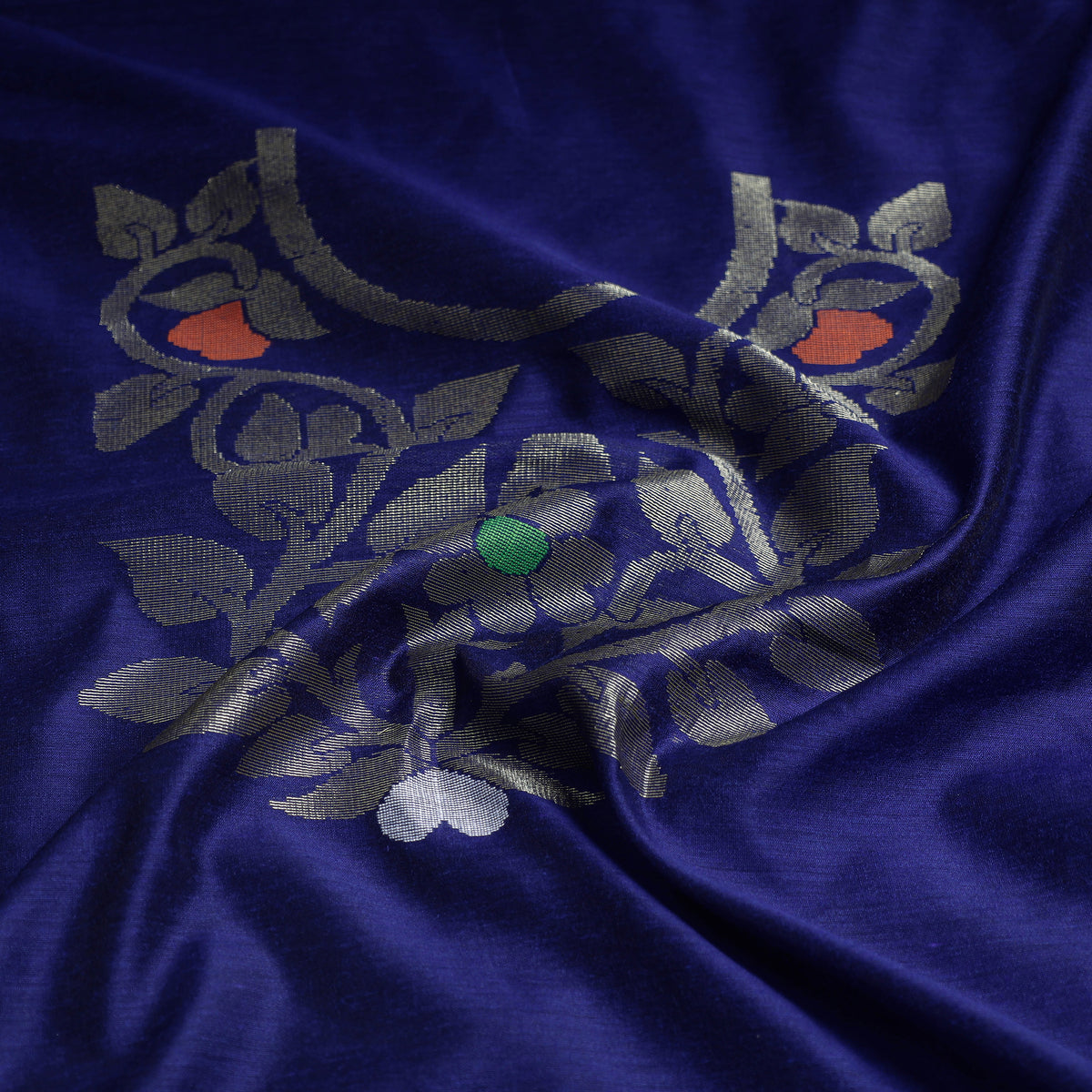 Phulia Jamdani Weaving Handloom Silk Cotton Kurti Material - 2.4 meter