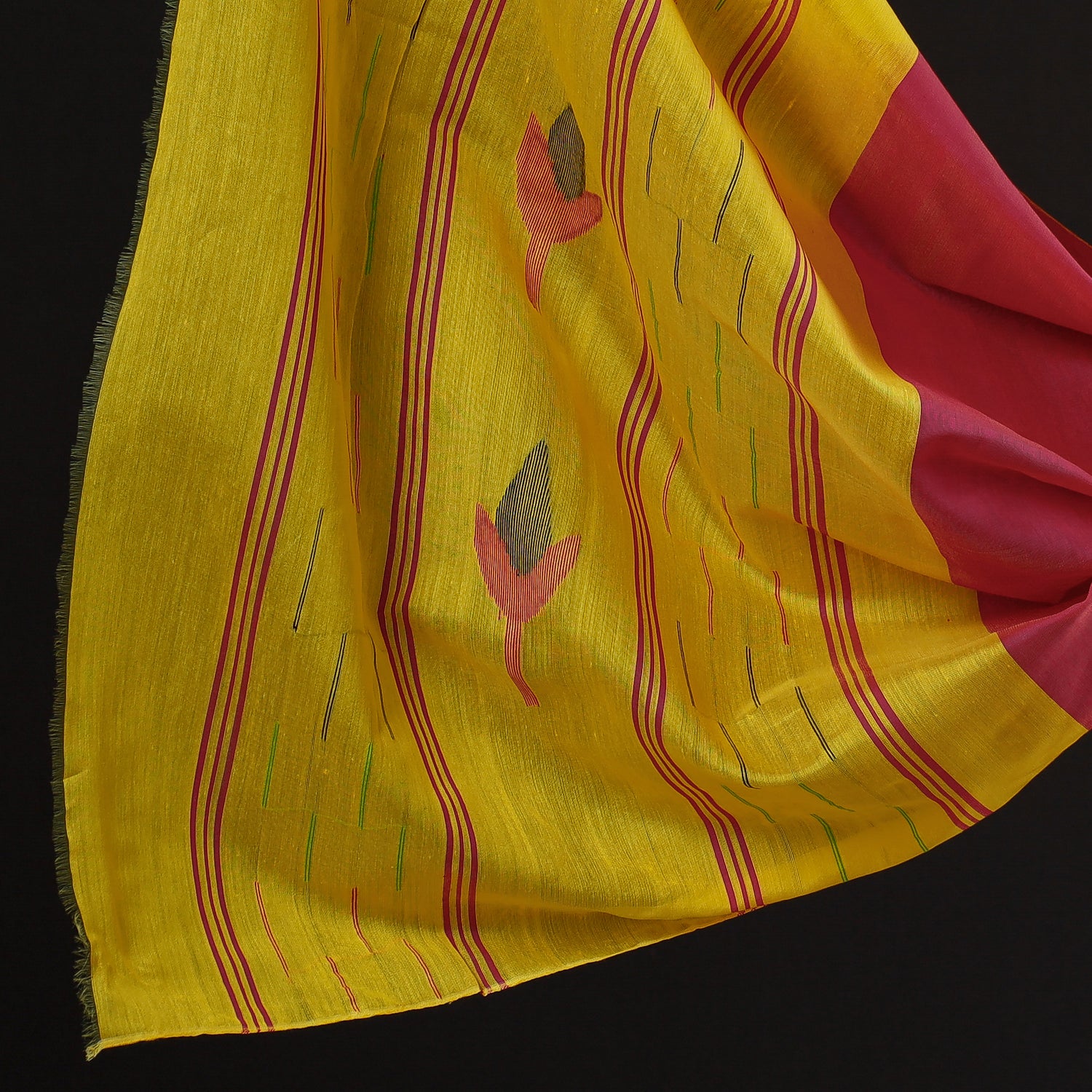 3pc Phulia Jamdani Weave Handloom Silk Cotton Suit Material Set