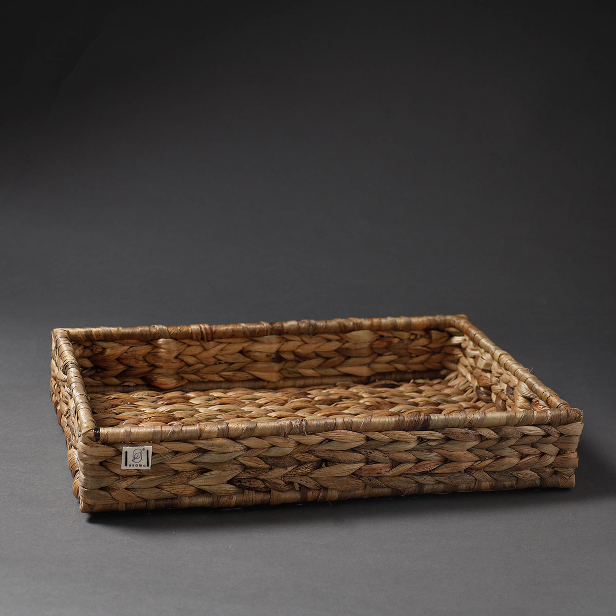 Handcrafted Organic Water Hyacinth Rectangular Tray (17 x 11 in)