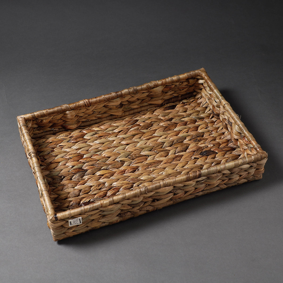 Handcrafted Organic Water Hyacinth Rectangular Tray (17 x 11 in)