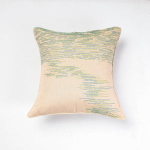 Chandi Mati Tagai Work Cotton Cushion Cover (16 x 16 in )