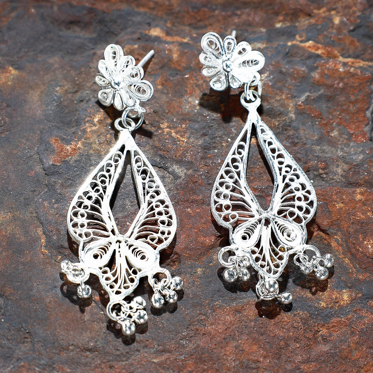 Kalinga Filigree Sterling Silver Earrings