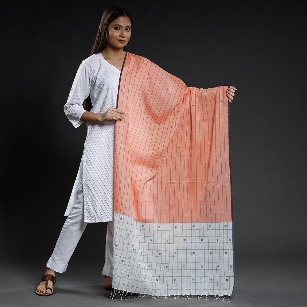 Burdwan Jamdani Buti Handloom Pure Cotton Dupatta