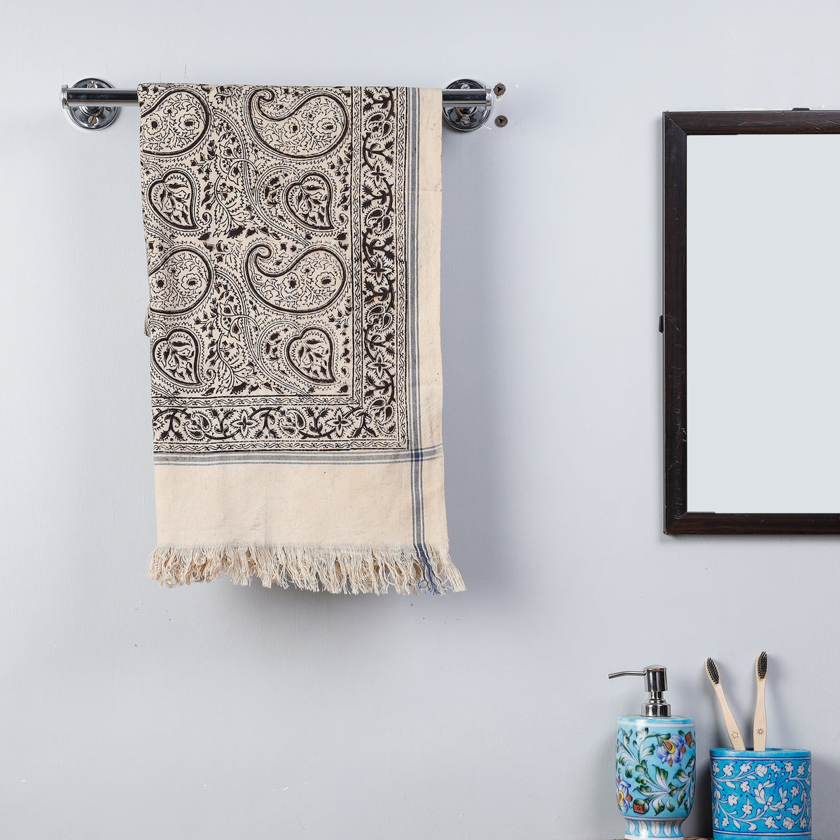 Pedana Kalamkari Block Printed Handloom Cotton Towel