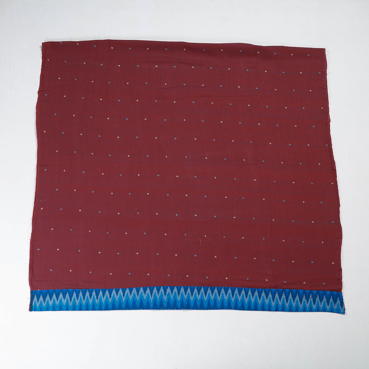 Rangoli Bengal Jamdani Buti Blouse Piece with Ikat Border