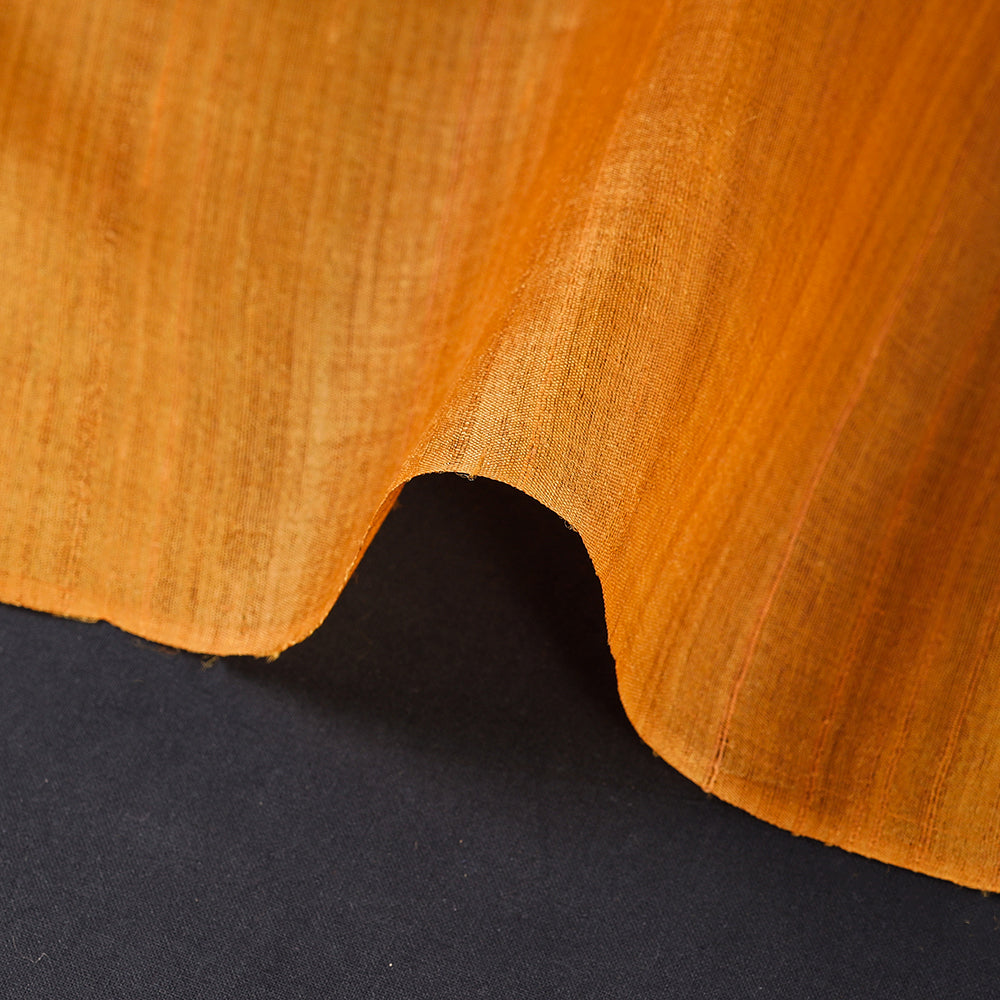 Mustard Yellow - Bhagalpuri Handwoven Pure Desi Tussar Silk Fabric