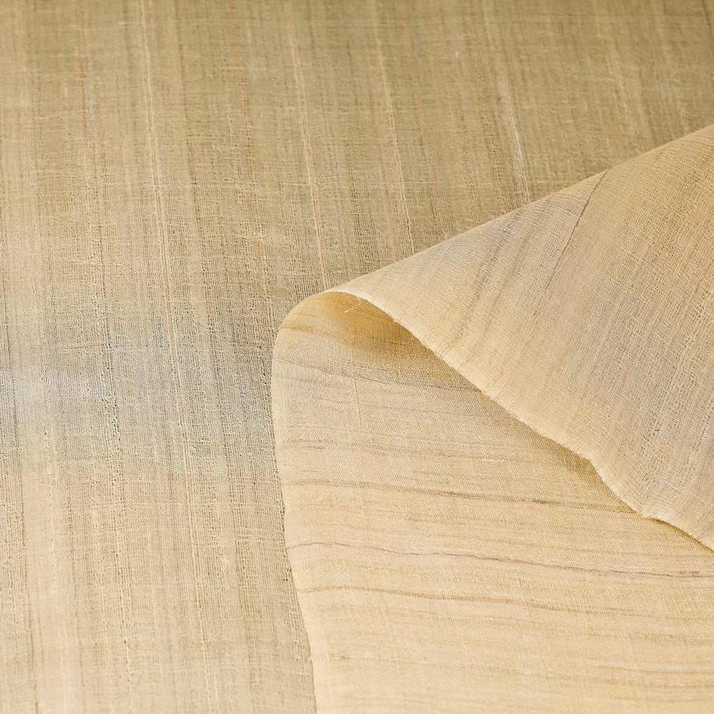 Pastel Yellow - Bhagalpuri Handwoven Pure Desi Tussar Silk Fabric
