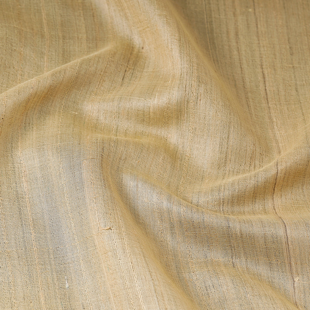 Pastel Yellow - Bhagalpuri Handwoven Pure Desi Tussar Silk Fabric