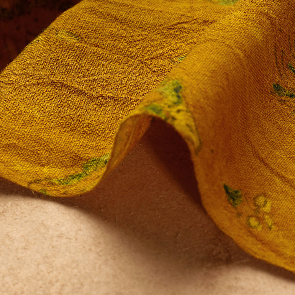 Buy Merino Wool Ajrakh Block Printing Handloom Fabric Online at iTokri