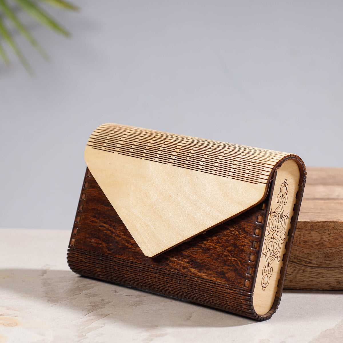 Handcrafted Birch Wooden Clutch