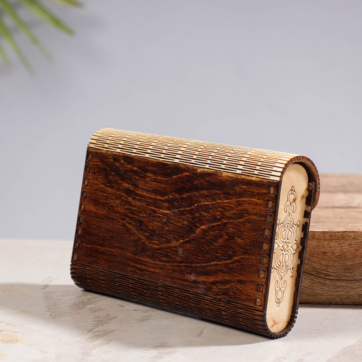 Handcrafted Birch Wooden Clutch